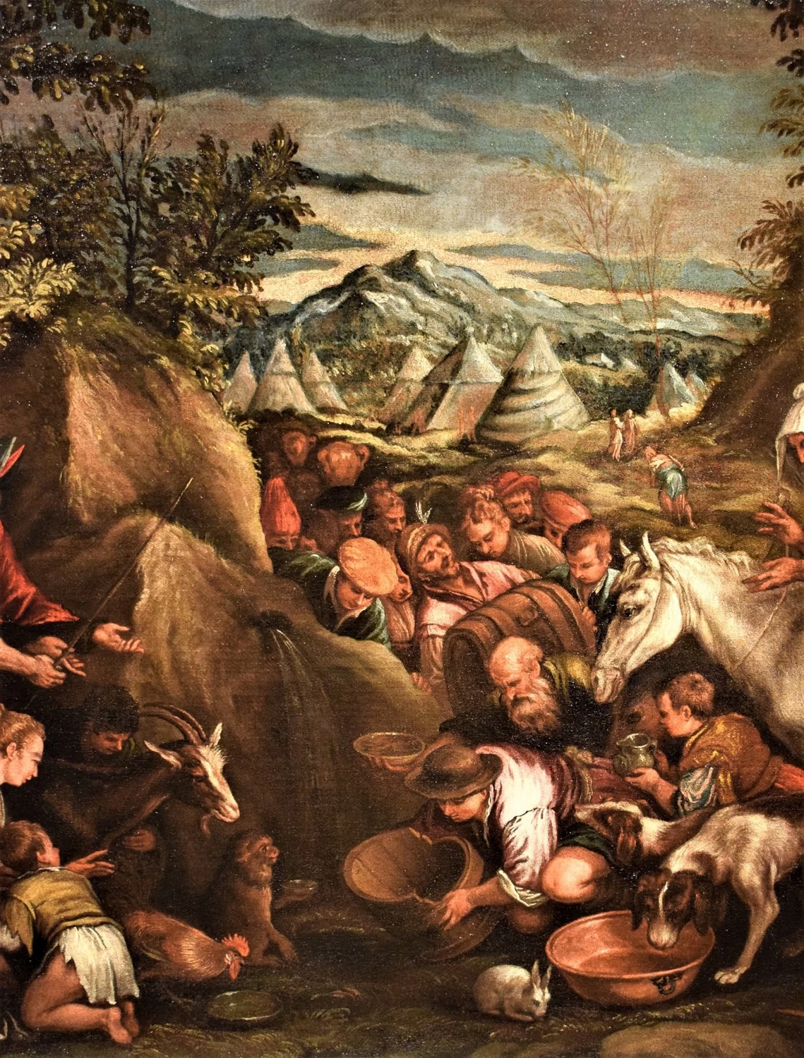 Francesco Bassano-138-Mosè fa scaturire l'acqua dalla roccia - dettaglio 1